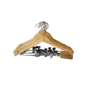 NWT Tosnail 10 pack wooden Pants/Shirt/shoot hangers